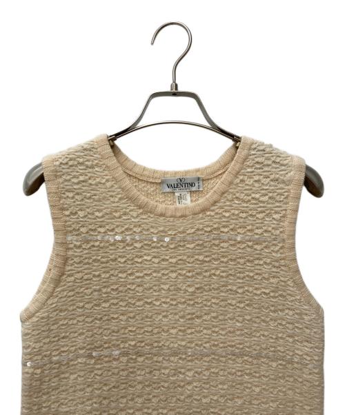 VALENTINO（ヴァレンティノ）VALENTINO (ヴァレンティノ) ニットベスト ベージュ サイズ:40の古着・服飾アイテム