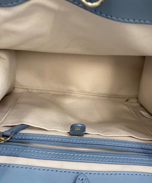 Kate Spade（ケイトスペード）Kate Spade (ケイトスペード) スペードフラワージャカードマンハッタンスモールトート スカイブルーの古着・服飾アイテム