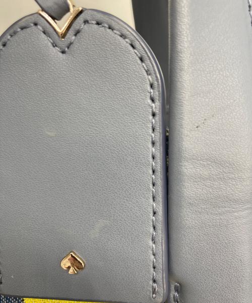 Kate Spade（ケイトスペード）Kate Spade (ケイトスペード) スペードフラワージャカードマンハッタンスモールトート スカイブルーの古着・服飾アイテム
