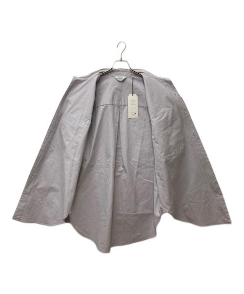 UNUSED（アンユーズド）UNUSED (アンユーズド) ピリング加工ワークシャツ パープル サイズ:2 未使用品の古着・服飾アイテム