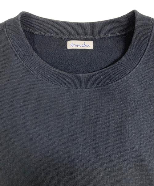 STEVEN ALAN（スティーブンアラン）STEVEN ALAN (スティーブンアラン) セットインスリーブクルーネックスウェット ブラック サイズ:Mの古着・服飾アイテム