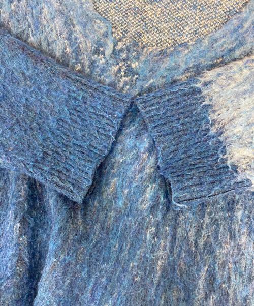 Knuth Marf（クヌースマーフ）Knuth Marf (クヌースマーフ) 別注Uneck knit pullover KM23SUG14-1 スカイブルー サイズ:Freeの古着・服飾アイテム