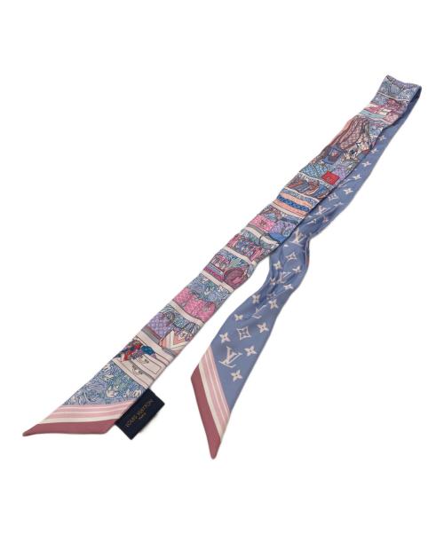 LOUIS VUITTON（ルイ ヴィトン）LOUIS VUITTON (ルイ ヴィトン) モノグラム総柄シルクスカーフ　M76112 ネイビーの古着・服飾アイテム