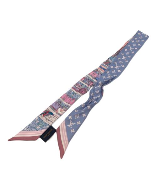 LOUIS VUITTON（ルイ ヴィトン）LOUIS VUITTON (ルイ ヴィトン) モノグラム総柄シルクスカーフ　M76112 ネイビーの古着・服飾アイテム