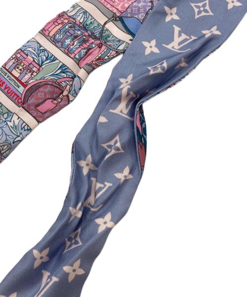 LOUIS VUITTON（ルイ ヴィトン）LOUIS VUITTON (ルイ ヴィトン) モノグラム総柄シルクスカーフ　M76112 ネイビーの古着・服飾アイテム