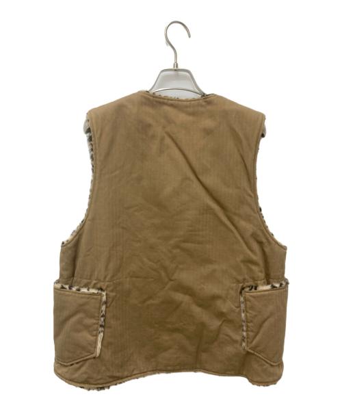 Engineered Garments（エンジニアドガーメンツ）Engineered Garments (エンジニアードガーメンツ) ヒョウ柄リバーシブルボアベスト ブラウン サイズ:Sの古着・服飾アイテム