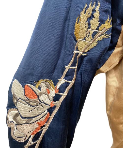 Pherrow's（フェローズ）Pherrow's (フェローズ) 匠スカジャン ブラック×ベージュ サイズ:Mの古着・服飾アイテム