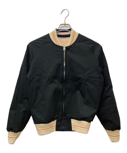 Pherrow's（フェローズ）Pherrow's (フェローズ) 匠スカジャン ブラック×ベージュ サイズ:Mの古着・服飾アイテム