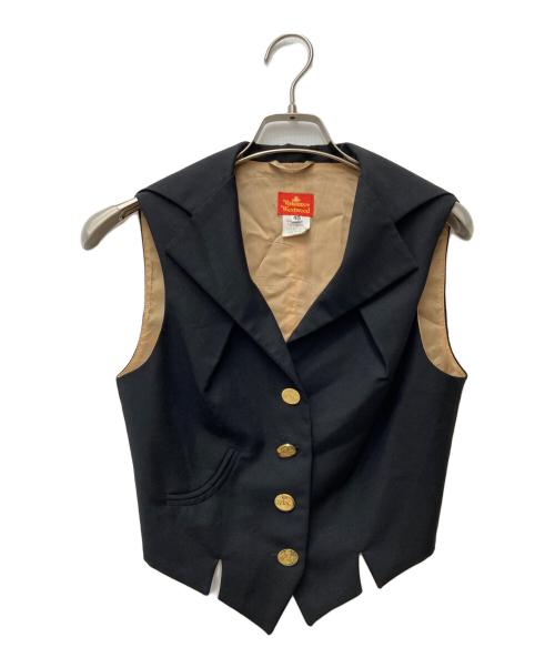 Vivienne Westwood（ヴィヴィアンウエストウッド）Vivienne Westwood (ヴィヴィアンウエストウッド) オーブボタンジレ ブラック サイズ:40の古着・服飾アイテム