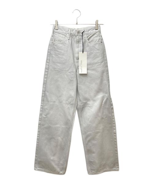 upper hights（アッパーハイツ）upper hights (アッパーハイツ) THE NIECE ワイドデニムパンツ 18E201502WGL WHITE GLITTER サイズ:SIZE 21の古着・服飾アイテム
