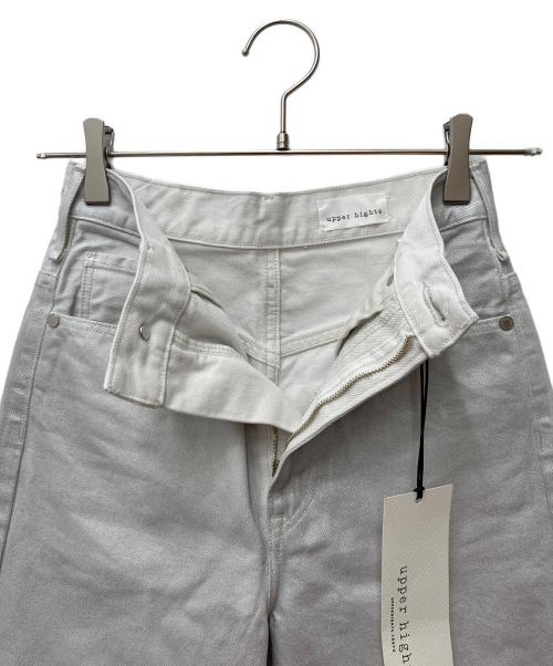 upper hights（アッパーハイツ）upper hights (アッパーハイツ) THE NIECE ワイドデニムパンツ 18E201502WGL WHITE GLITTER サイズ:SIZE 21の古着・服飾アイテム