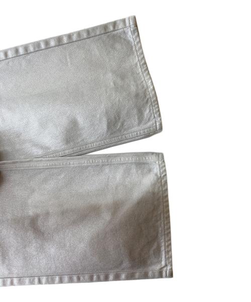 upper hights（アッパーハイツ）upper hights (アッパーハイツ) THE NIECE ワイドデニムパンツ 18E201502WGL WHITE GLITTER サイズ:SIZE 21の古着・服飾アイテム