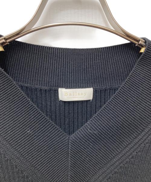 BALLSEY（ボールジィ）BALLSEY (ボールジィ) リンクスリブライト Vネックプルオーバー 11-02-34-02701 ブラック サイズ:Sの古着・服飾アイテム