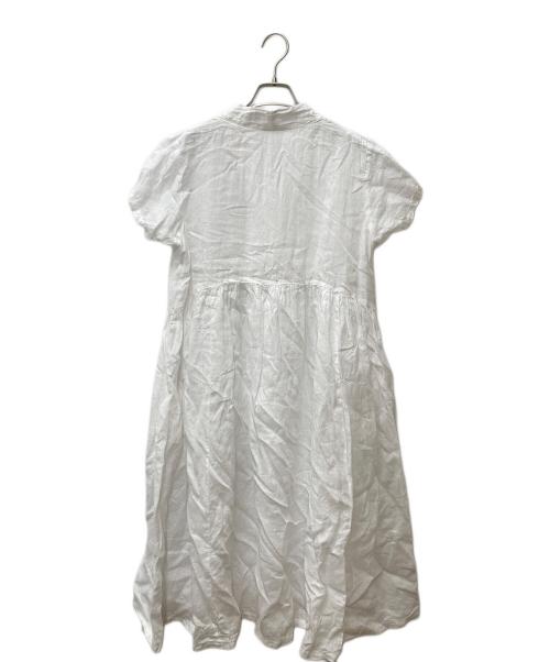 nest Robe（ネストローブ）nest Robe (ネストローブ) リネンシャンブレータックワンピース 01162-1036 ホワイト サイズ:FREEの古着・服飾アイテム