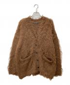 MAISON SPECIALメゾンスペシャル）の古着「Fluffy shaggy cardigan 21242365701」｜ブラウン