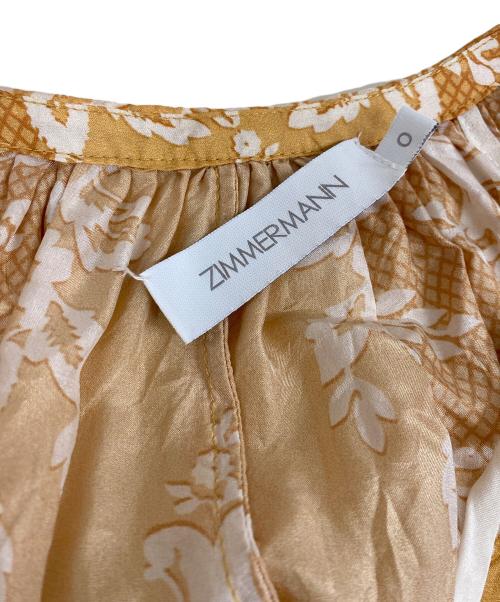 ZIMMERMANN（ジマーマン）ZIMMERMANN (ジマーマン) Raie フローラル ミニドレス ベージュの古着・服飾アイテム