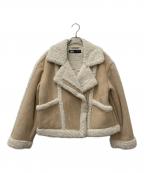 ZARAザラ）の古着「クロップドフェイクムートンジャケット」｜ベージュ