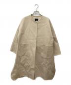 SHIPS Primary navy labelシップス プライマリー ネイビー レーベル）の古着「ウールダブルフェイスノーカラーコート 314-15-0594」｜ホワイト