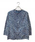 45Rフォーティファイブ・アール）の古着「インディゴ藍染 花柄ブラウス」｜ブルー