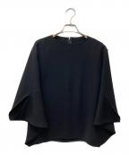 SOEJUソージュ）の古着「ライトクロスコクーンシルエットブラウス　S-00-SB-049」｜ブラック