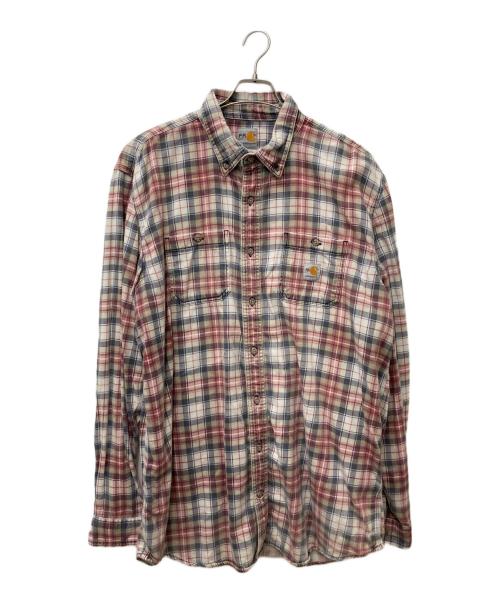 CarHartt（カーハート）CarHartt (カーハート) ボタンダウンチェックシャツ ピンク サイズ:XLの古着・服飾アイテム