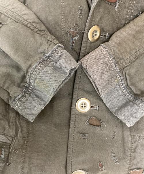 MARITHE+FRANCOIS GIRBAUD（マリテフランソワジルボー）MARITHE+FRANCOIS GIRBAUD (マリテフランソワジルボー) ダメージ加工ジャケット ネイビー サイズ:Мの古着・服飾アイテム