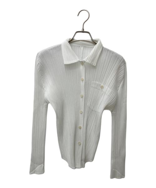 PLEATS PLEASE（プリーツプリーズ）PLEATS PLEASE (プリーツプリーズ) プリーツシャツ ホワイト サイズ:3の古着・服飾アイテム