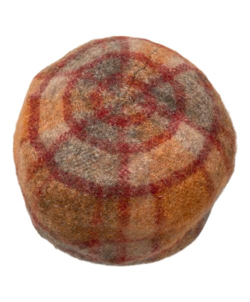 Vivienne Westwood（ヴィヴィアンウエストウッド）Vivienne Westwood (ヴィヴィアンウエストウッド) チェックベレー帽　26-041-65002 ブラウンの古着・服飾アイテム