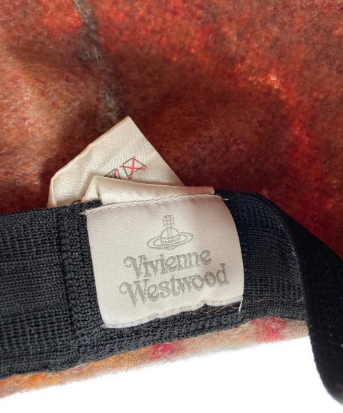 Vivienne Westwood（ヴィヴィアンウエストウッド）Vivienne Westwood (ヴィヴィアンウエストウッド) チェックベレー帽　26-041-65002 ブラウンの古着・服飾アイテム