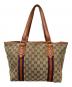 GUCCI (グッチ) GGシェリーラインキャンバストートバッグ　137396 ブラウン：16000円