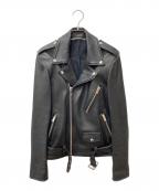 LITHIUM HOMMEリチウムオム・ファム）の古着「LAMB LEATHER W-RID LH22-0216」｜ブラック