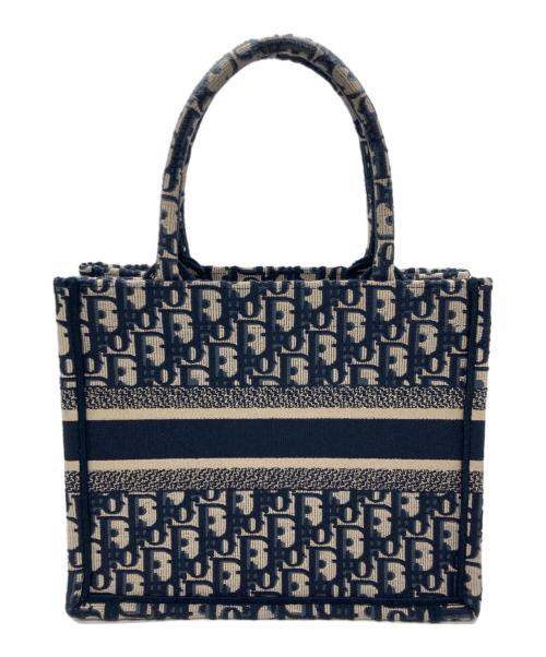 Christian Dior（クリスチャン ディオール）Christian Dior (クリスチャン ディオール) オブリーク ブックトートスモール ブルーの古着・服飾アイテム