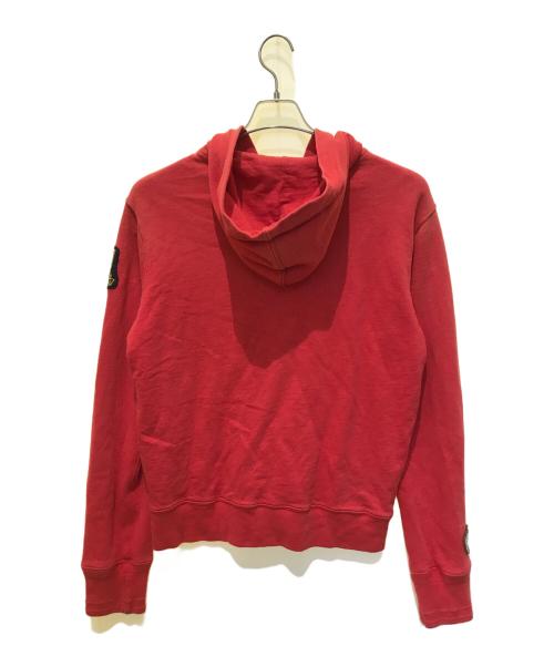 POLO RALPH LAUREN（ポロ・ラルフローレン）POLO RALPH LAUREN (ポロ・ラルフローレン) ワッペン付き裏ワッフルジップパーカー レッド サイズ:Lの古着・服飾アイテム