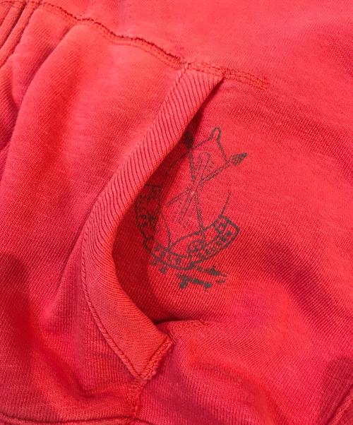 POLO RALPH LAUREN（ポロ・ラルフローレン）POLO RALPH LAUREN (ポロ・ラルフローレン) ワッペン付き裏ワッフルジップパーカー レッド サイズ:Lの古着・服飾アイテム