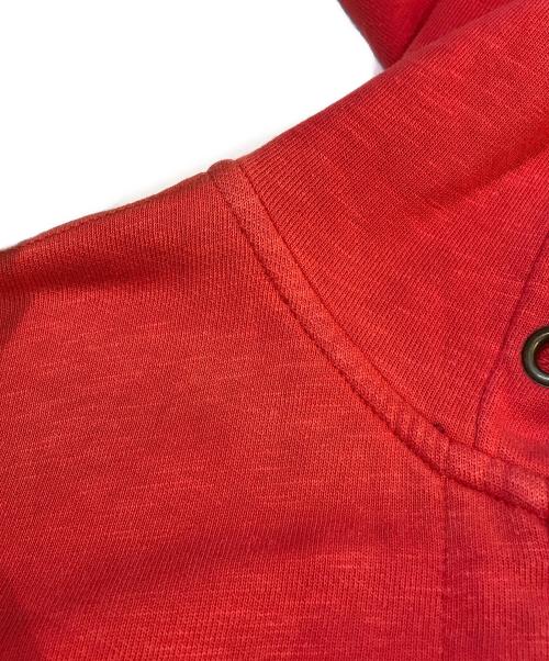 POLO RALPH LAUREN（ポロ・ラルフローレン）POLO RALPH LAUREN (ポロ・ラルフローレン) ワッペン付き裏ワッフルジップパーカー レッド サイズ:Lの古着・服飾アイテム