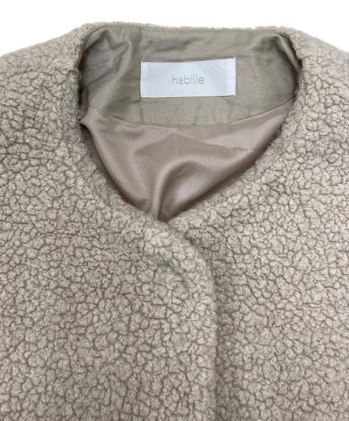 habille（アビエ）habille (アビエ) ブークレショートコート HA34UC01 ベージュ サイズ:サイズ表記なしの古着・服飾アイテム