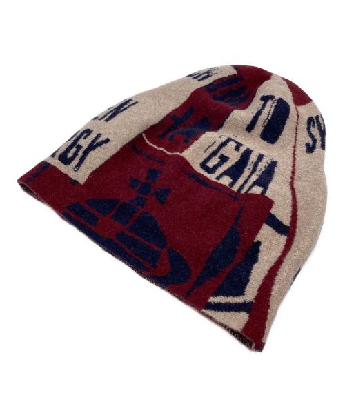 Vivienne Westwood（ヴィヴィアンウエストウッド）Vivienne Westwood (ヴィヴィアンウエストウッド) Oversized Orb Beanie　26-041-67182 レッドの古着・服飾アイテム