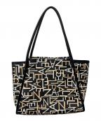 Leilianレリアン）の古着「オリジナルプリントトートバッグ」｜ブラック