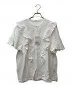 FRAMeWORKフレームワーク）の古着「リネンレーヨンフリルブラウス」｜ホワイト