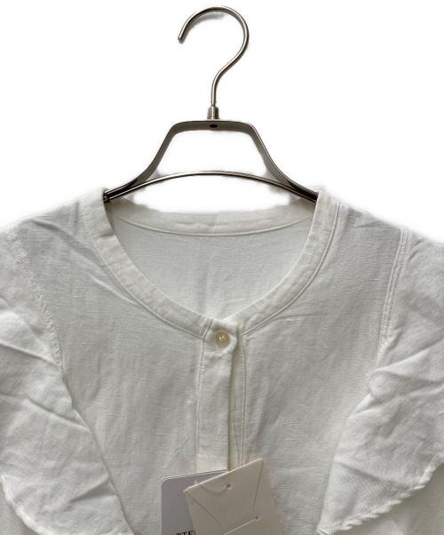 FRAMeWORK（フレームワーク）FRAMeWORK (フレームワーク) リネンレーヨンフリルブラウス ホワイト サイズ:Free 未使用品の古着・服飾アイテム