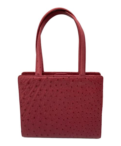 HERNO（ヘルノ）HERNO (ヘルノ) オーストリッチ トートバッグ ピンクの古着・服飾アイテム