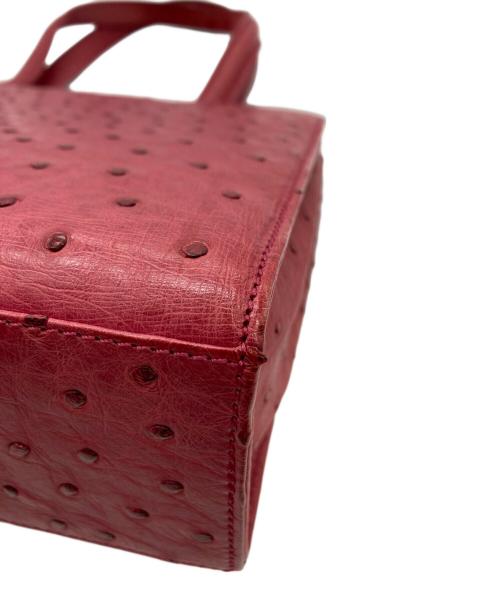 HERNO（ヘルノ）HERNO (ヘルノ) オーストリッチ トートバッグ ピンクの古着・服飾アイテム