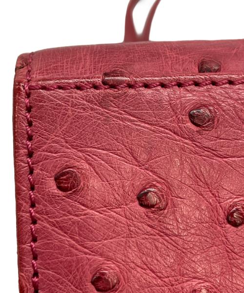 HERNO（ヘルノ）HERNO (ヘルノ) オーストリッチ トートバッグ ピンクの古着・服飾アイテム