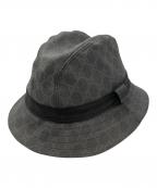 GUCCIグッチ）の古着「インターロッキングGG PVC中折れハット 155620.XR013」｜ブラック