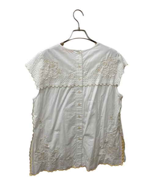 SEE BY CHLOE（シーバイクロエ）SEE BY CHLOE (シーバイクロエ) Embroidered Lace Scallop Blouse CHS19UHT08025 ホワイト サイズ:38の古着・服飾アイテム