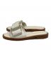 Salvatore Ferragamo (サルヴァトーレ フェラガモ) studded bow slide sandals 10985 ホワイト サイズ:7：19000円