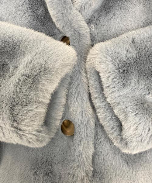 molliolli（モリオリ）molliolli (モリオリ) エコファーコート ブルー サイズ:36の古着・服飾アイテム