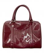 Christian Diorクリスチャン ディオール）の古着「トロッターエナメルボストンバッグ」｜レッド