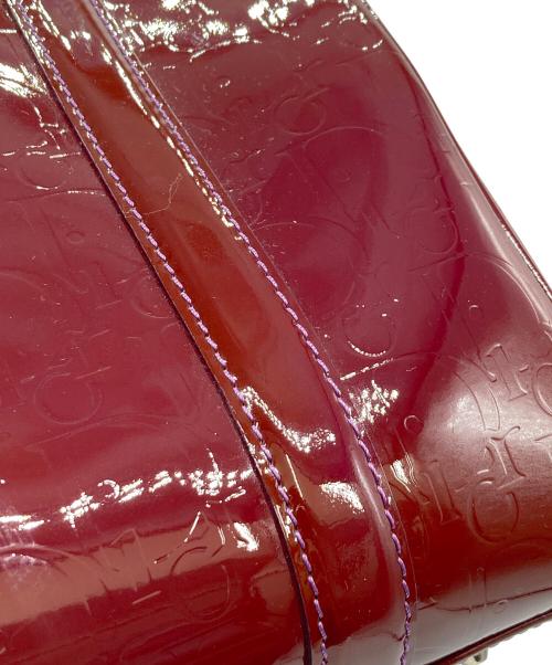 Christian Dior（クリスチャン ディオール）Christian Dior (クリスチャン ディオール) トロッターエナメルボストンバッグ レッドの古着・服飾アイテム