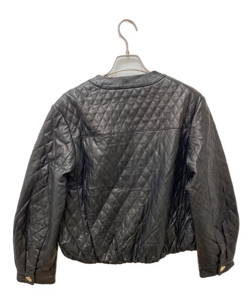 GRACE CLASS（グレースクラス）GRACE CLASS (グレースクラス) キルティングノーカラージャケット 29304071 ブラック サイズ:36の古着・服飾アイテム